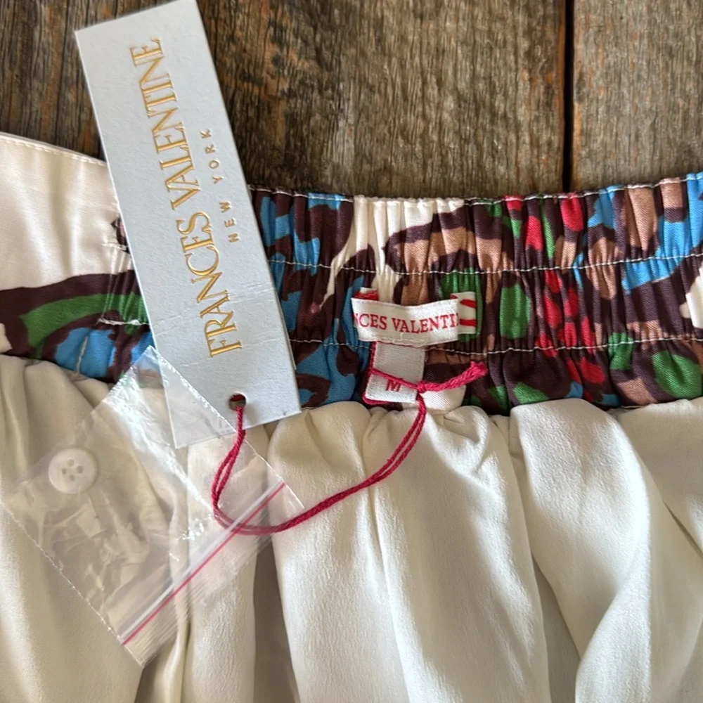 Frances Valentine Barbara Taffeta Skirt Autumn Leaves Size Medium - Picture 12 of 15